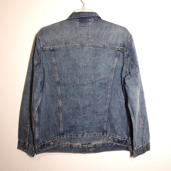Levi's Premium Series Denim Jacket Trucker Big E Size XL Blue - Picture 4 of 9